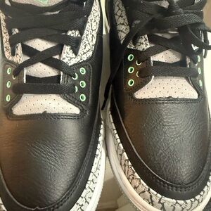Jordan Black and Green Sneakers